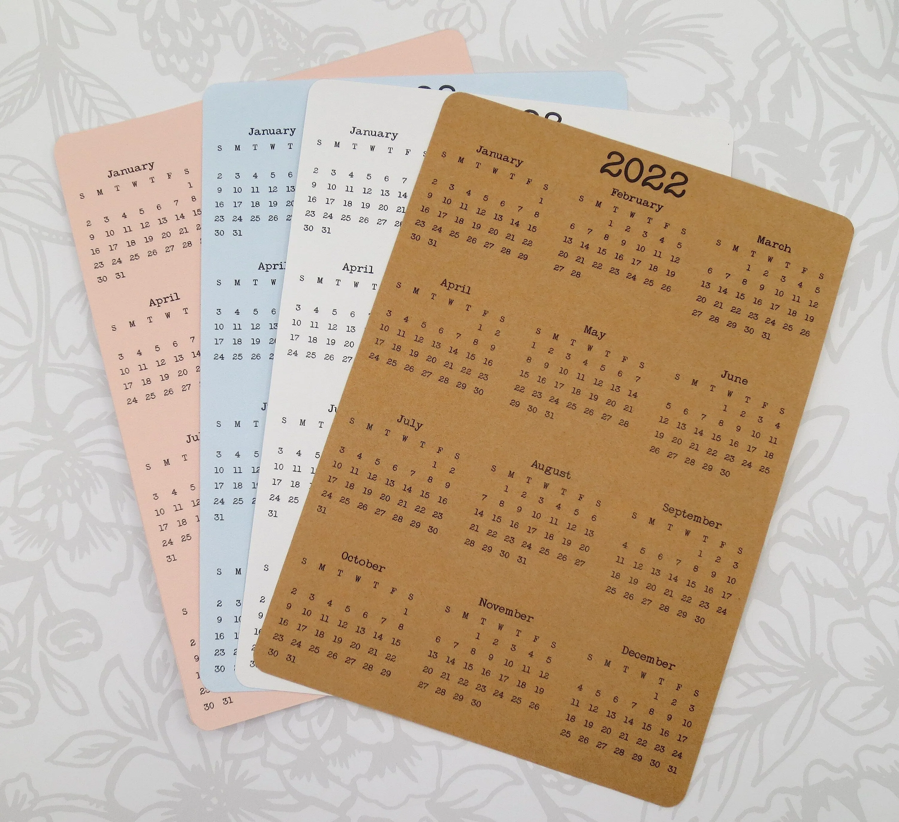 Year At A Glance Calendar Sticker - B5