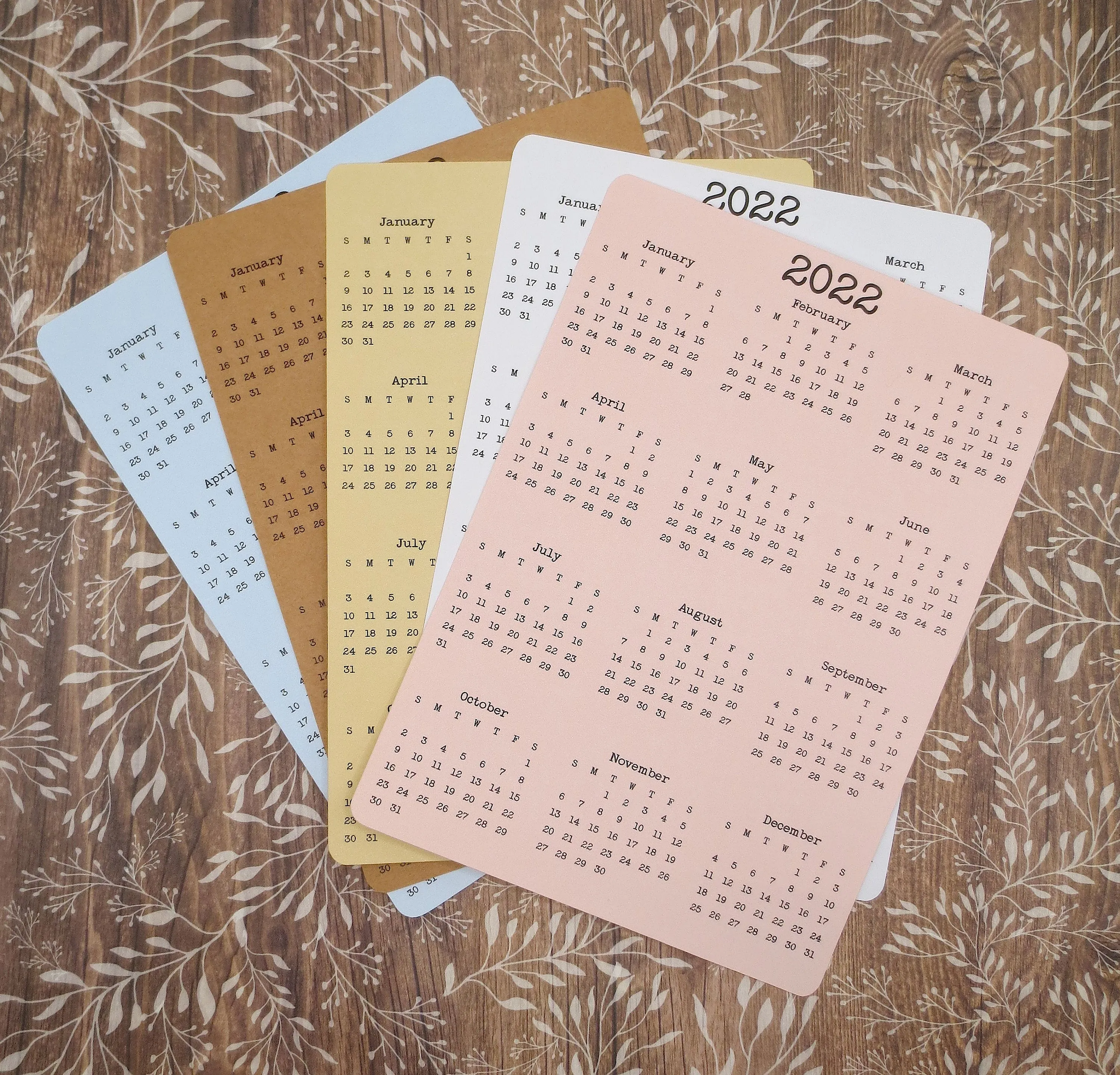 Year At A Glance Calendar Sticker - B5